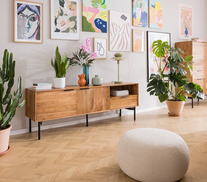 home24 Massives TV-Lowboard Front & Korpus: Massivholz Akazie, gewachst Füße: Stahl, beschichtet Braun/Akazie 180 x 63 x 42cm home24 Massives TV-Lowboard Front & Korpus: Massivholz Akazie, gewachst Füße: Stahl, beschichtet Braun/Akazie 180 x 63 x 42cm von home24