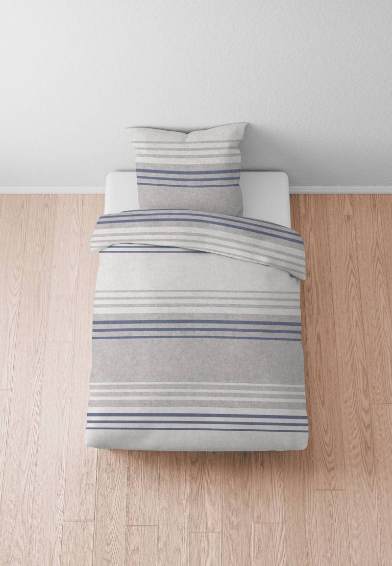 home24 Melange-Flanell Bettwäsche Adnir 155 x 200 cm + Kissen 80 x 80 cm Blau/Blau home24 Melange-Flanell Bettwäsche Adnir 155 x 200 cm + Kissen 80 x 80 cm Blau/Blau von home24