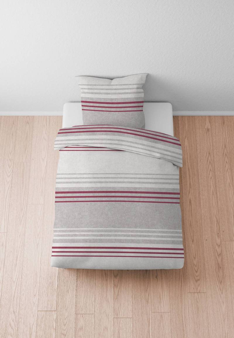 home24 Melange-Flanell Bettwäsche Adnir 155 x 200 cm + Kissen 80 x 80 cm Rot/Burgunderrot home24 Melange-Flanell Bettwäsche Adnir 155 x 200 cm + Kissen 80 x 80 cm Rot/Burgunderrot von home24