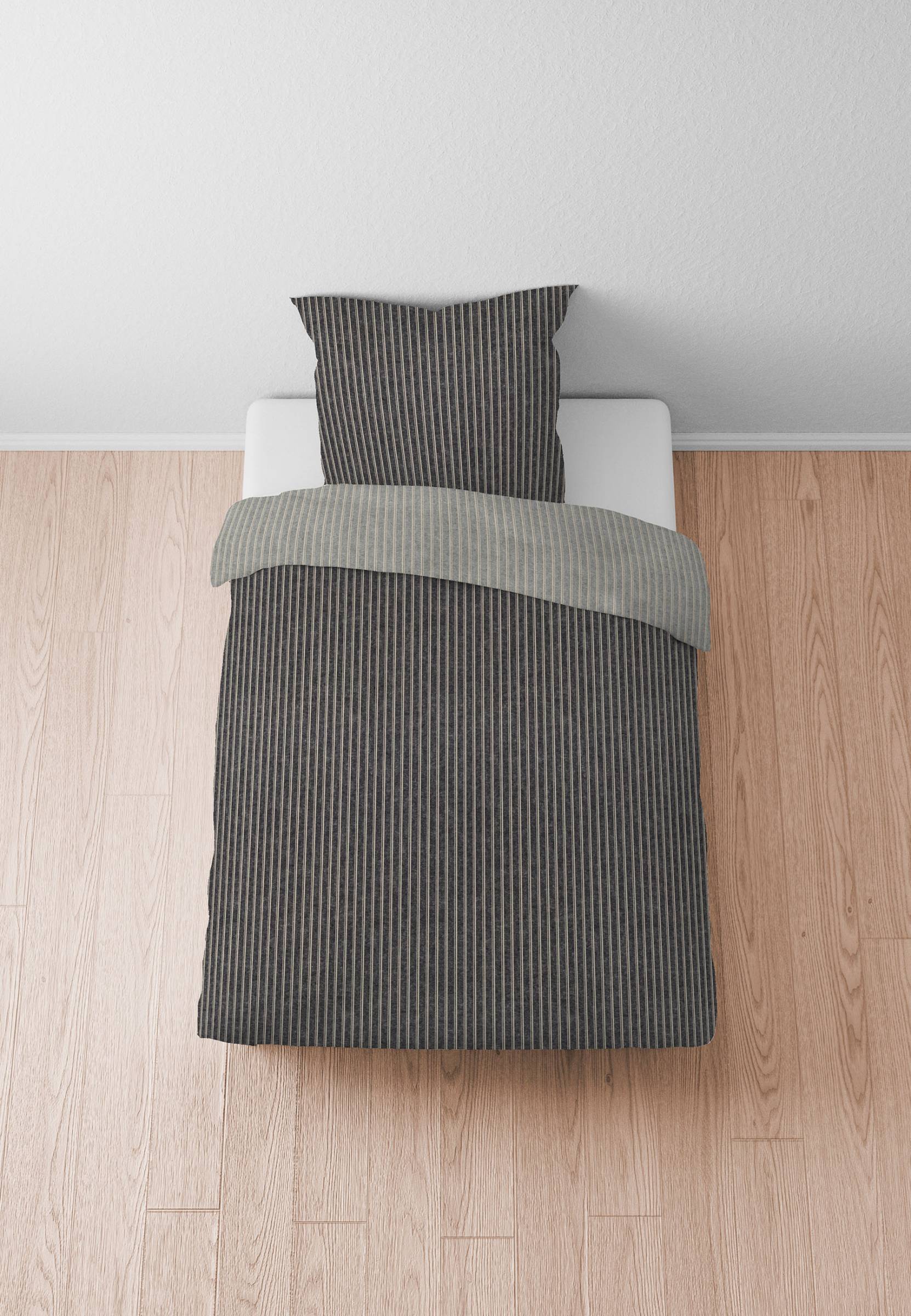 home24 Melange-Flanell Bettwäsche Faot 155 x 200 cm + Kissen 80 x 80 cm Grau/Anthrazit home24 Melange-Flanell Bettwäsche Faot 155 x 200 cm + Kissen 80 x 80 cm Grau/Anthrazit von home24