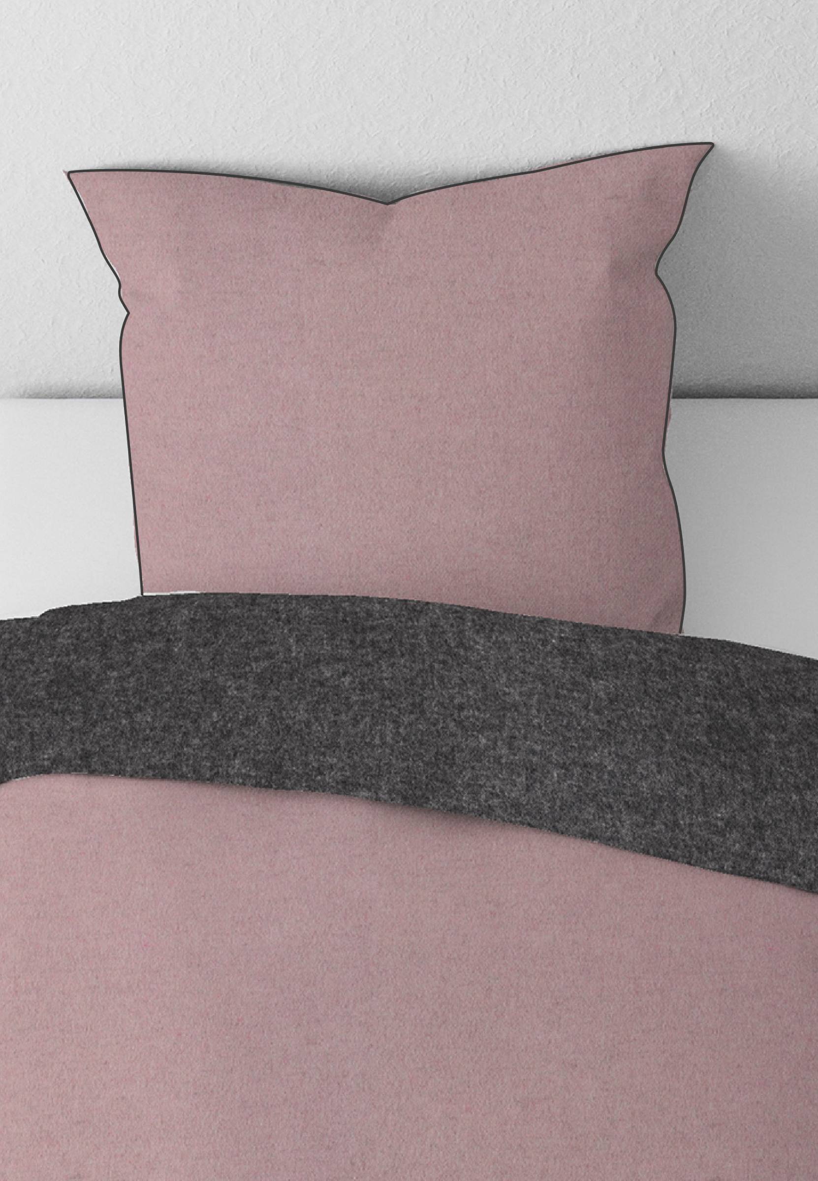 home24 Melange-Flanell Kissenbezug Zordo Violett/Brombeere 80 x 80cm Flanell home24 Melange-Flanell Kissenbezug Zordo Violett/Brombeere 80 x 80cm Flanell von home24