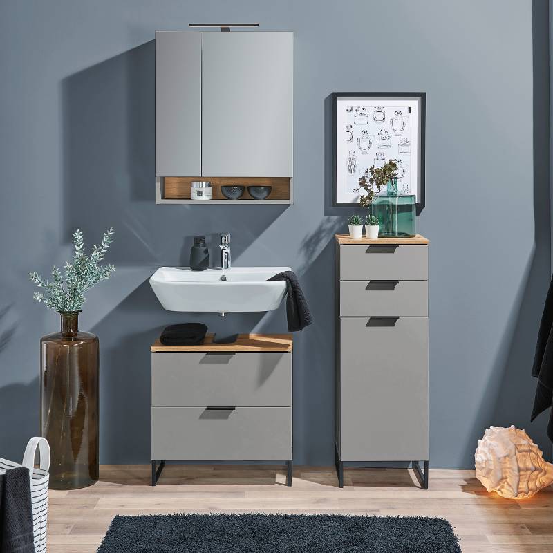 home24 Midischrank 38cm Weiß/Matt Grau home24 Midischrank 38cm Weiß/Matt Grau von home24