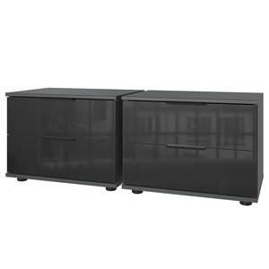 home24 Nachtkommode 40cm 2er Set Schwarz/Graphit home24 Nachtkommode 40cm 2er Set Schwarz/Graphit von home24
