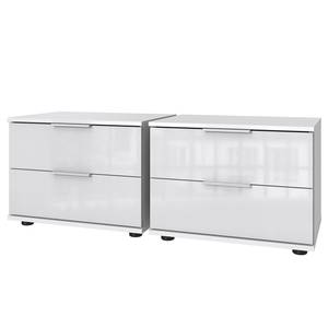 home24 Nachtkommode 40cm 2er Set Weiß/Weiß von home24