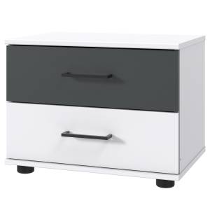 home24 Nachtkommode 40cm Weiß/Weiß/Graphit home24 Nachtkommode 40cm Weiß/Weiß/Graphit von home24