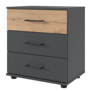 home24 Nachtkommode 58cm Grau/Graphit/Eiche Artisan Dekor home24 Nachtkommode 58cm Grau/Graphit/Eiche Artisan Dekor von home24