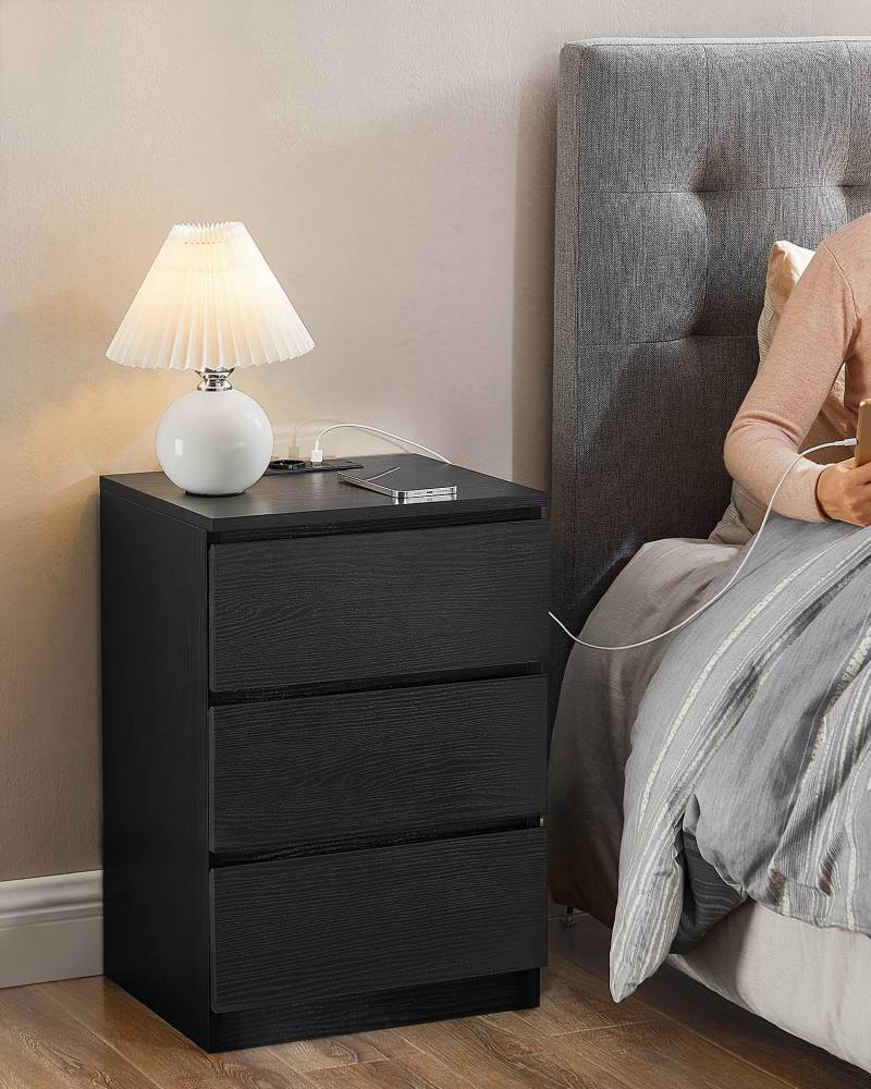 home24 Nachtkommode Cahir mit Steckdose 40 x 59 x 35cm Schwarz/Schwarz home24 Nachtkommode Cahir mit Steckdose 40 x 59 x 35cm Schwarz/Schwarz von home24