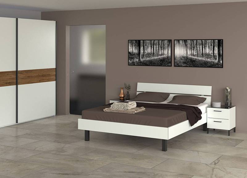 home24 Nachtkommode Stretto 42 x 51 x 41cm Weiß von home24