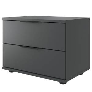 home24 Nachtkommode Tilburg 52 x 40 x 38cm 1er Set Grau/Graphit von home24