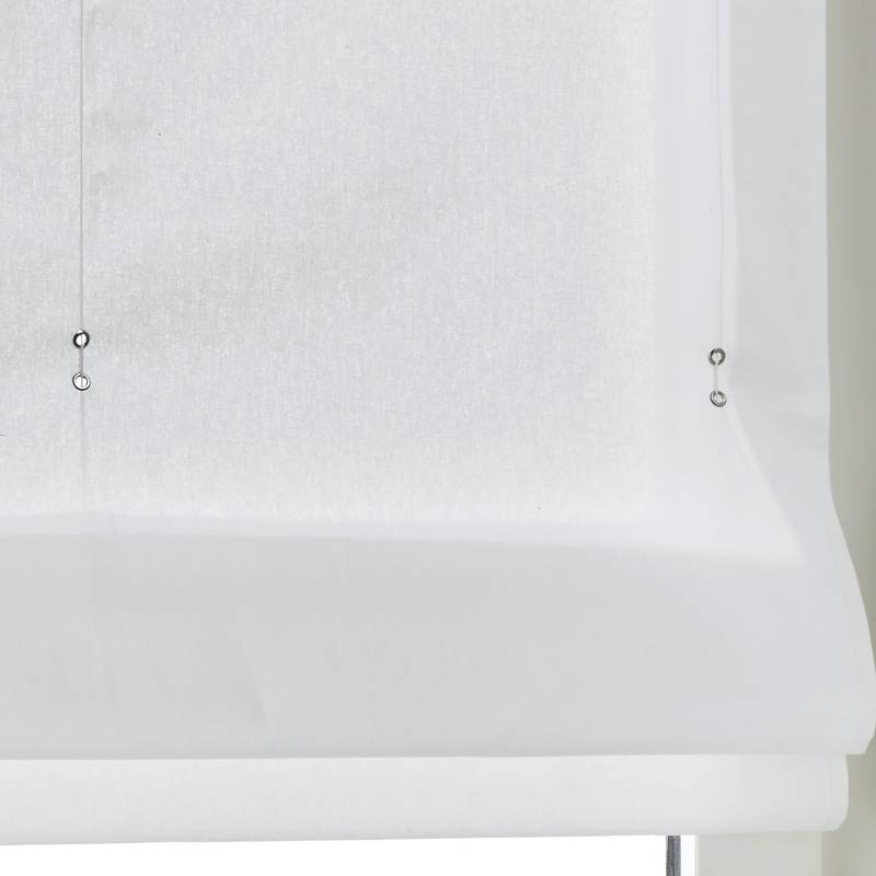 home24 Ösenrollo Stig 45 x 140cm Weiß von home24