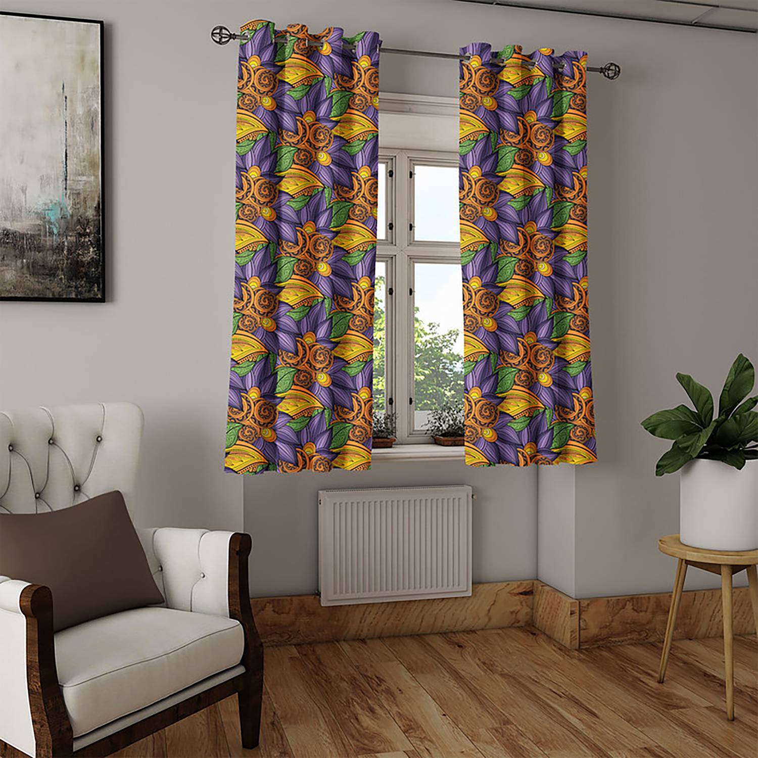 home24 Ösenvorhang Mandala Blume 2er-Set 175cm Violett/Multicolor home24 Ösenvorhang Mandala Blume 2er-Set 175cm Violett/Multicolor von home24