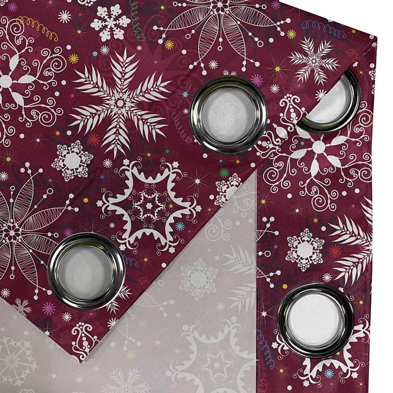 home24 Ösenvorhang Winter 2er-Set 225cm Violett/Beere home24 Ösenvorhang Winter 2er-Set 225cm Violett/Beere von home24