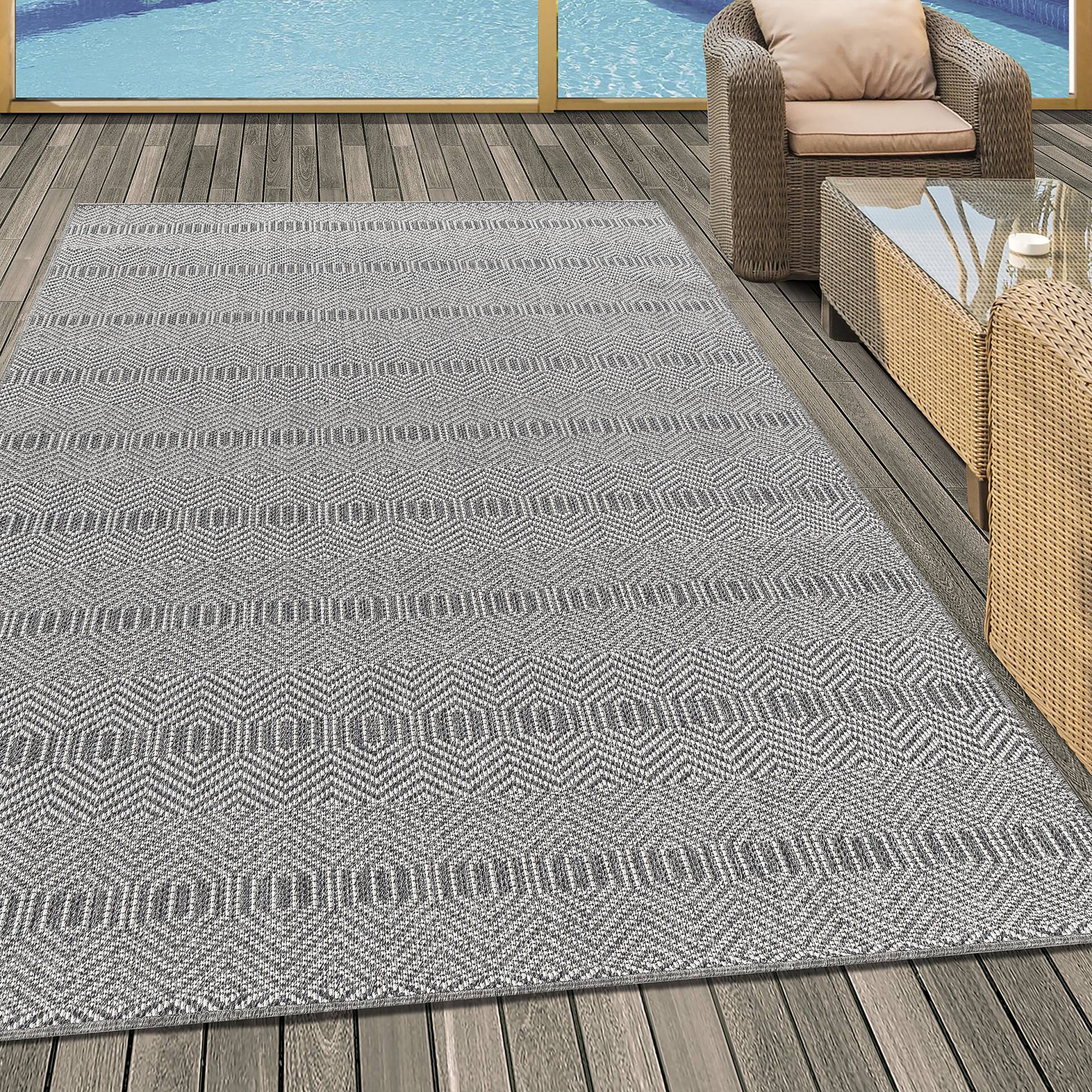 home24 Outdoorteppich Aruba Typ C Grau Polyester 200 x 290cm home24 Outdoorteppich Aruba Typ C Grau Polyester 200 x 290cm von home24