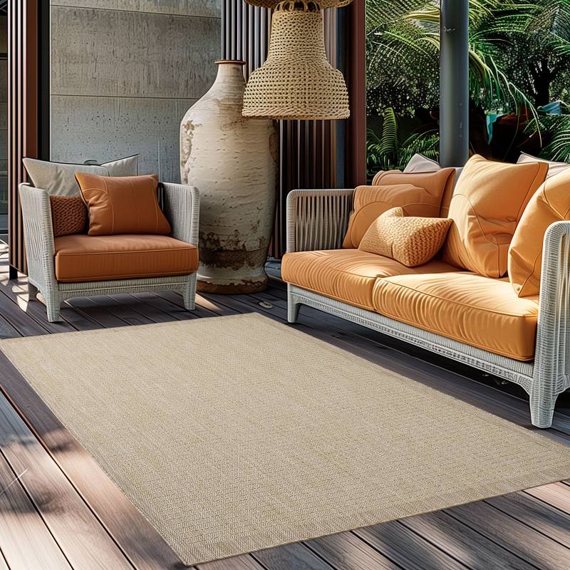 home24 Outdoorteppich Giza 1410 Beige/Beige Polyester 60 x 100cm home24 Outdoorteppich Giza 1410 Beige/Beige Polyester 60 x 100cm von home24