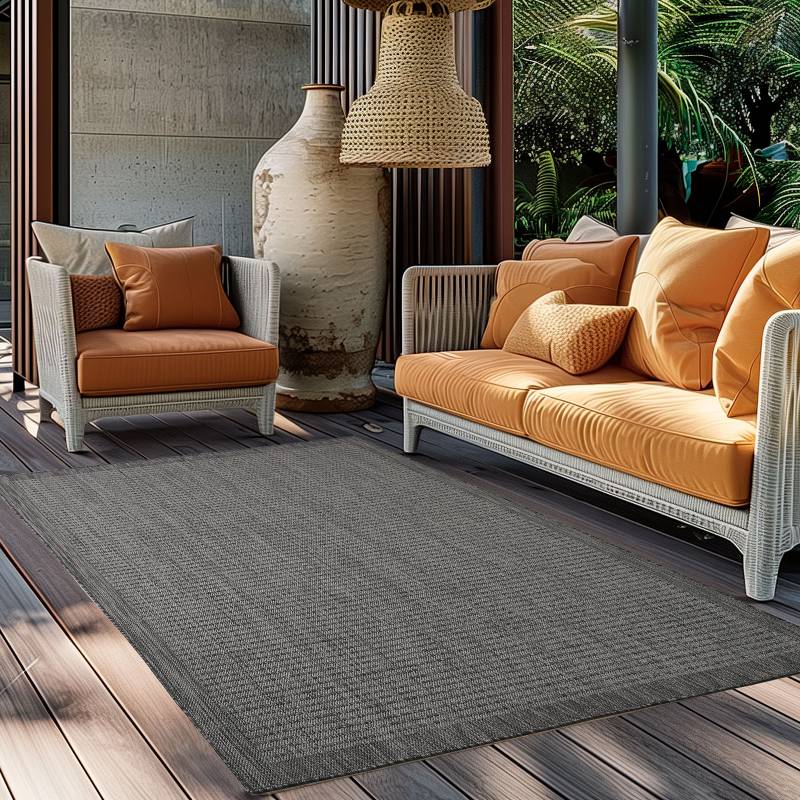 home24 Outdoorteppich Giza 1410 Schwarz/Schwarz Polyester 240 x 340cm home24 Outdoorteppich Giza 1410 Schwarz/Schwarz Polyester 240 x 340cm von home24