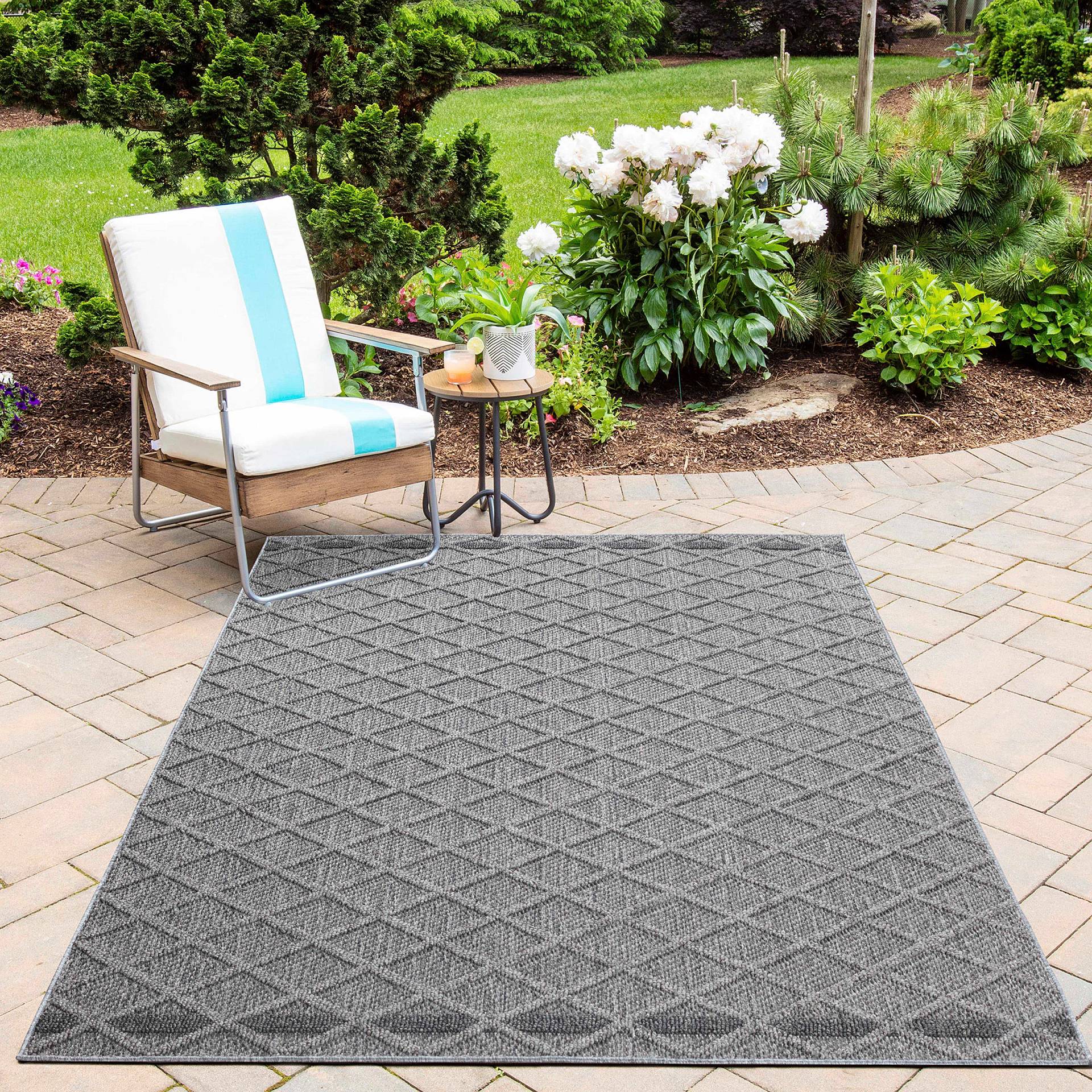 home24 Outdoorteppich Patara 4953 Grau/Grau Polyester 120 x 170cm home24 Outdoorteppich Patara 4953 Grau/Grau Polyester 120 x 170cm von home24