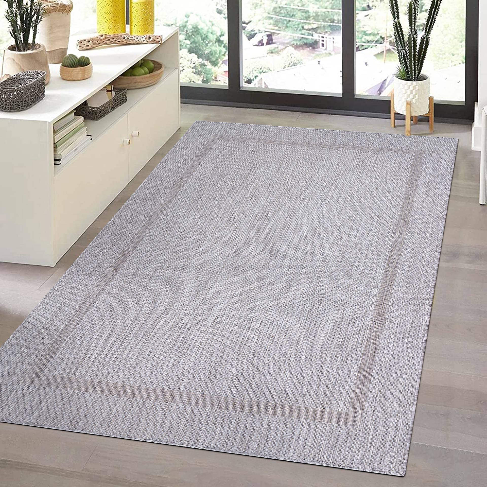 home24 Outdoorteppich Silber/Silber Polyester 280 x 370cm home24 Outdoorteppich Silber/Silber Polyester 280 x 370cm von home24