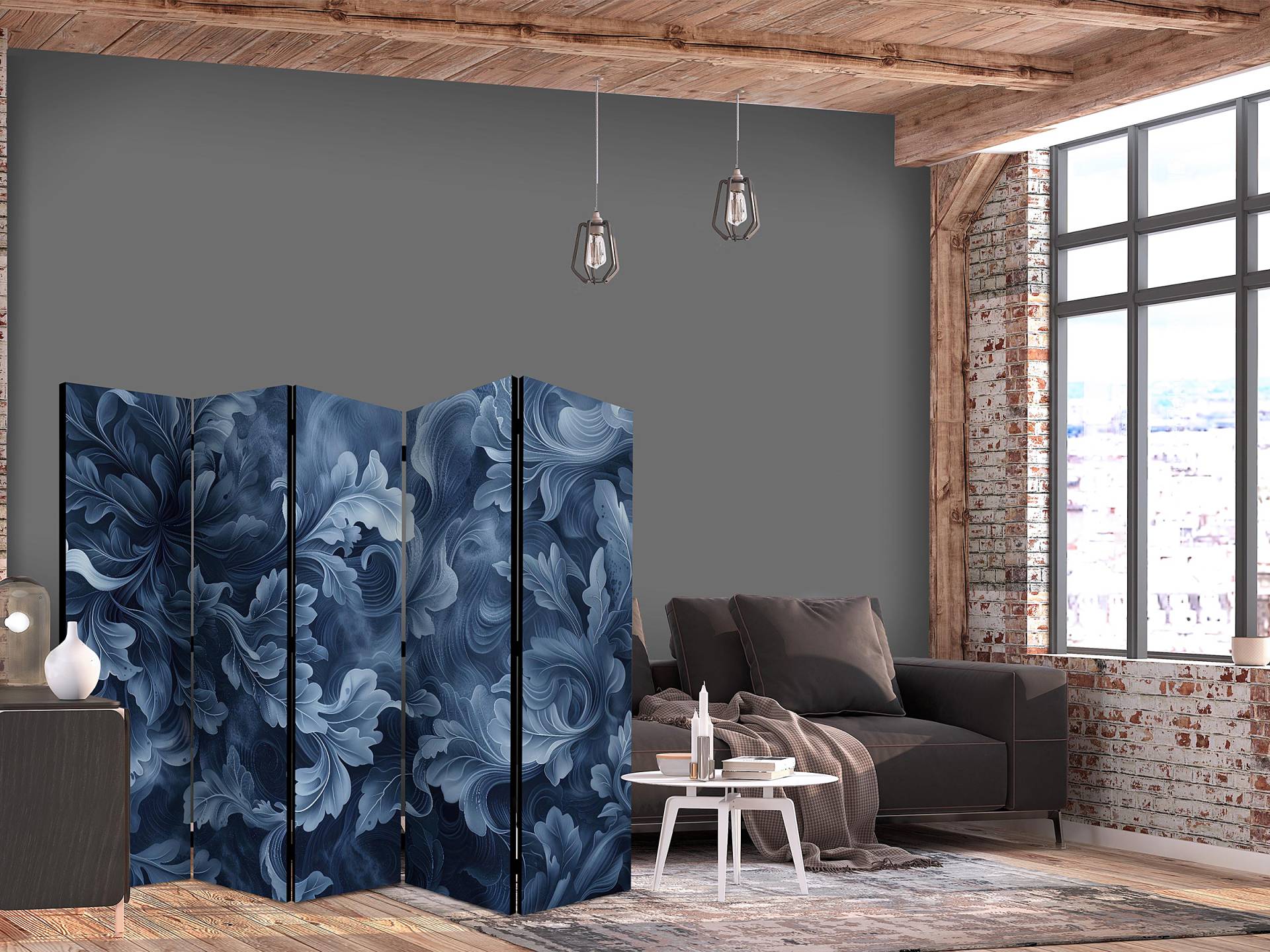 home24 Paravent Abstract Ornaments 2-seitig Andere Blau 225 x 172cm home24 Paravent Abstract Ornaments 2-seitig Andere Blau 225 x 172cm von home24