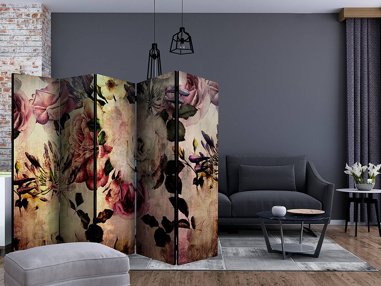 home24 Paravent Nostalgia Flowers 1-seitig Vlies auf Kiefer Massiv Multicolor 225 x 172 x 3cm home24 Paravent Nostalgia Flowers 1-seitig Vlies auf Kiefer Massiv Multicolor 225 x 172 x 3cm von home24