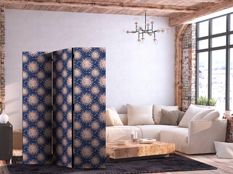 home24 Paravent Sunny Patterns 1-seitig Andere Blau 135 x 172cm von home24