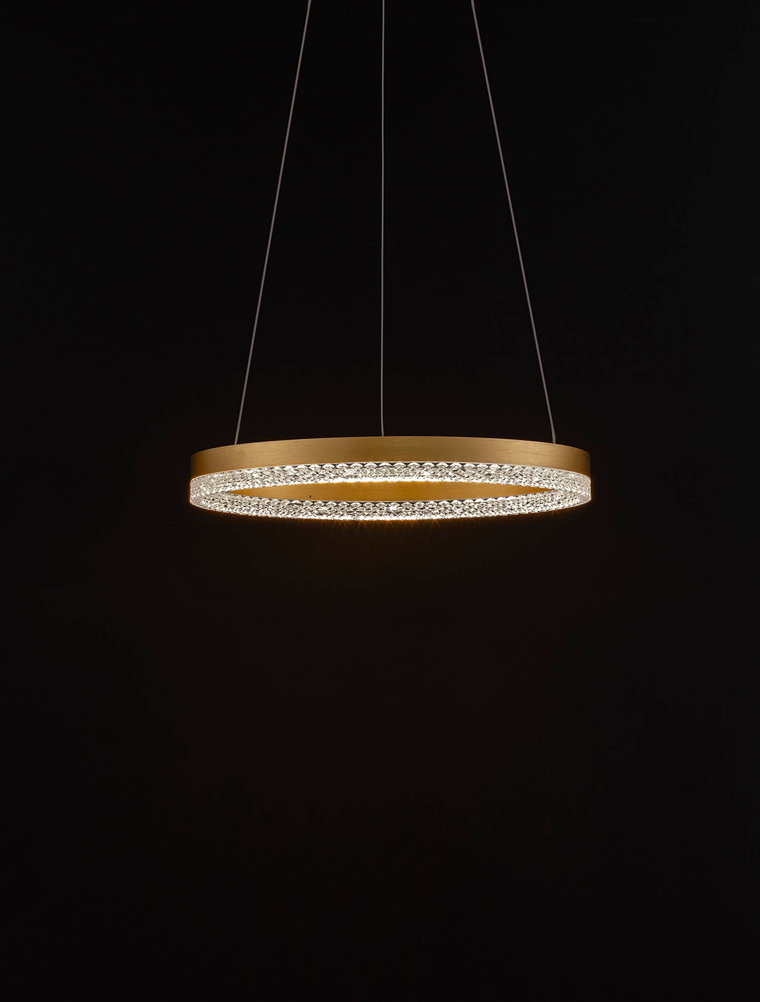 home24 Pendelleuchte Adria Typ A Ø 40cm Gold/Gold Kabel ABS, Fassung ABS, Baldachin Aluminium, Gehäuse Leuchte Aluminium Nicht austauschbare LEDs home24 Pendelleuchte Adria Typ A Ø 40cm Gold/Gold Kabel ABS, Fassung ABS, Baldachin Aluminium, Gehäuse Leuchte Aluminium Nicht austauschbare LEDs von home24