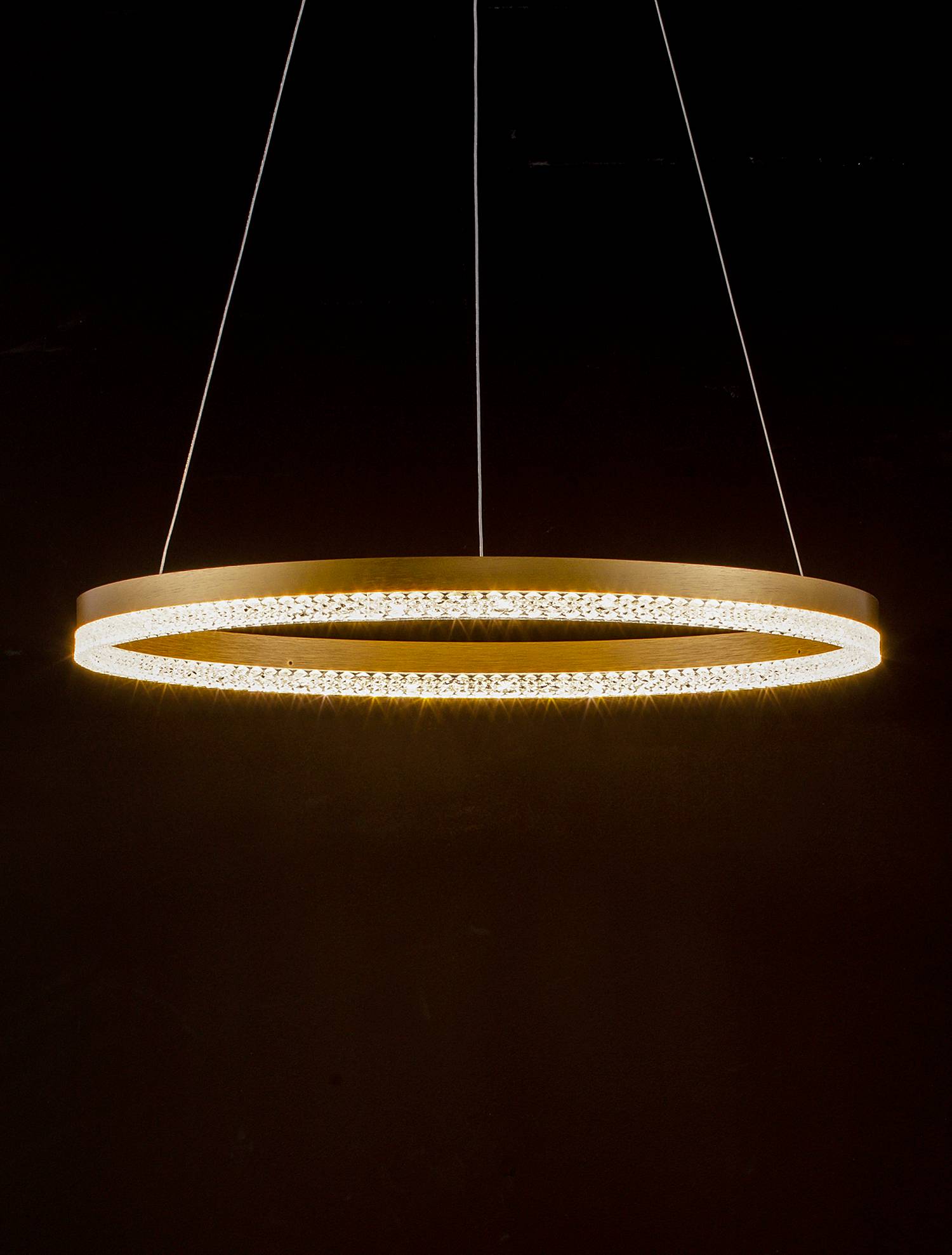 home24 Pendelleuchte Adria Typ A Ø 60cm Gold/Gold Kabel ABS, Fassung ABS, Baldachin Aluminium, Gehäuse Leuchte Aluminium Nicht austauschbare LEDs home24 Pendelleuchte Adria Typ A Ø 60cm Gold/Gold Kabel ABS, Fassung ABS, Baldachin Aluminium, Gehäuse Leuchte Aluminium Nicht austauschbare LEDs von home24