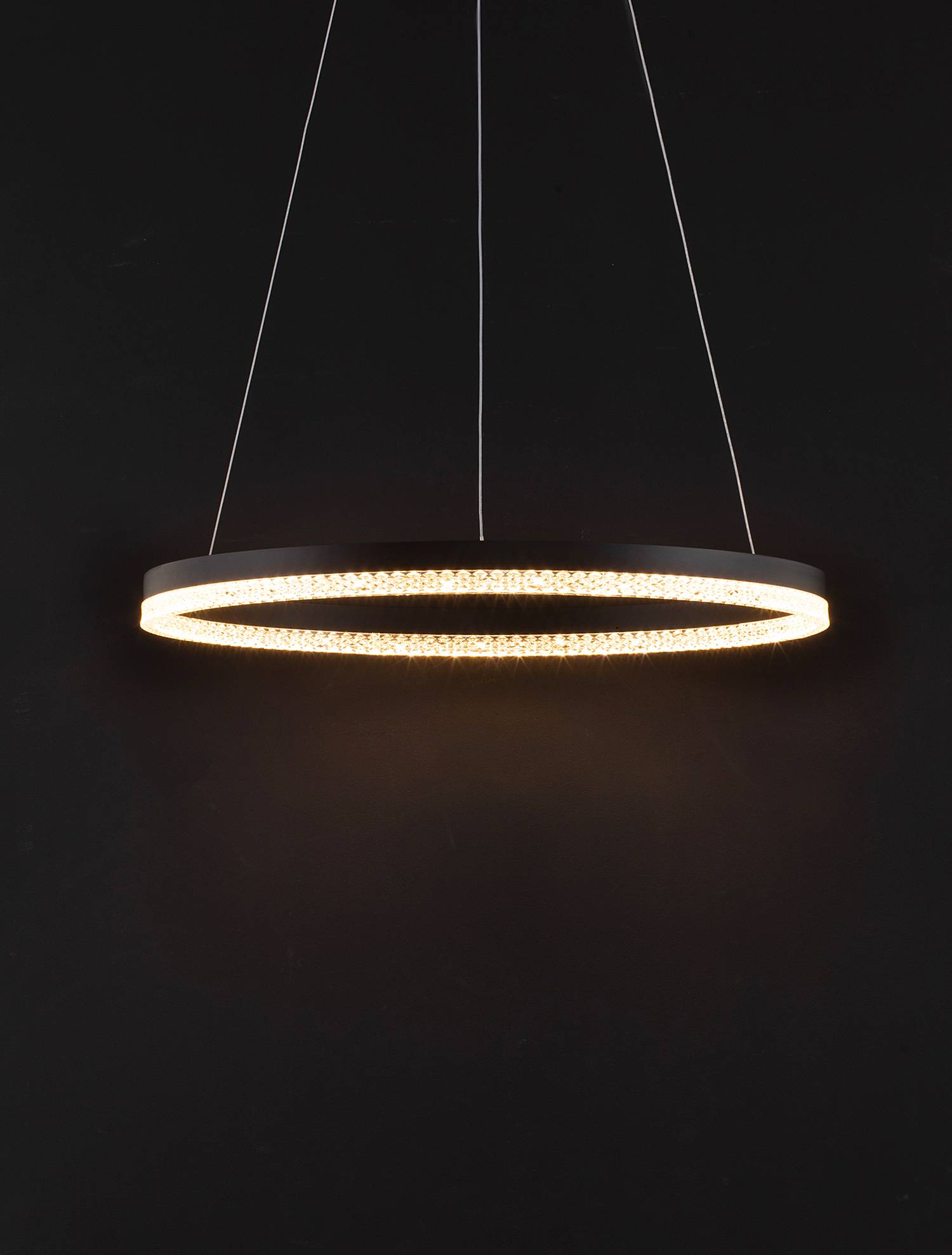 home24 Pendelleuchte Adria Typ A Ø 60cm Schwarz/Schwarz Kabel ABS, Fassung ABS, Baldachin Aluminium, Gehäuse Leuchte Aluminium Nicht austauschbare home24 Pendelleuchte Adria Typ A Ø 60cm Schwarz/Schwarz Kabel ABS, Fassung ABS, Baldachin Aluminium, Gehäuse Leuchte Aluminium Nicht austauschbare von home24