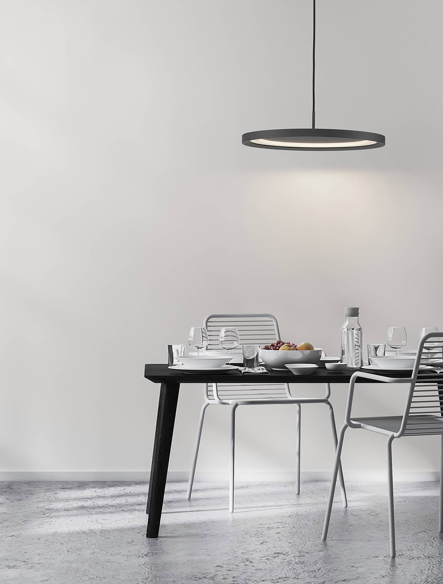 home24 Pendelleuchte Andria Ø 40cm Schwarz/Schwarz Kabel ABS, Fassung ABS, Baldachin Aluminium, Gehäuse Leuchte Aluminium Nicht austauschbare LEDs home24 Pendelleuchte Andria Ø 40cm Schwarz/Schwarz Kabel ABS, Fassung ABS, Baldachin Aluminium, Gehäuse Leuchte Aluminium Nicht austauschbare LEDs von home24