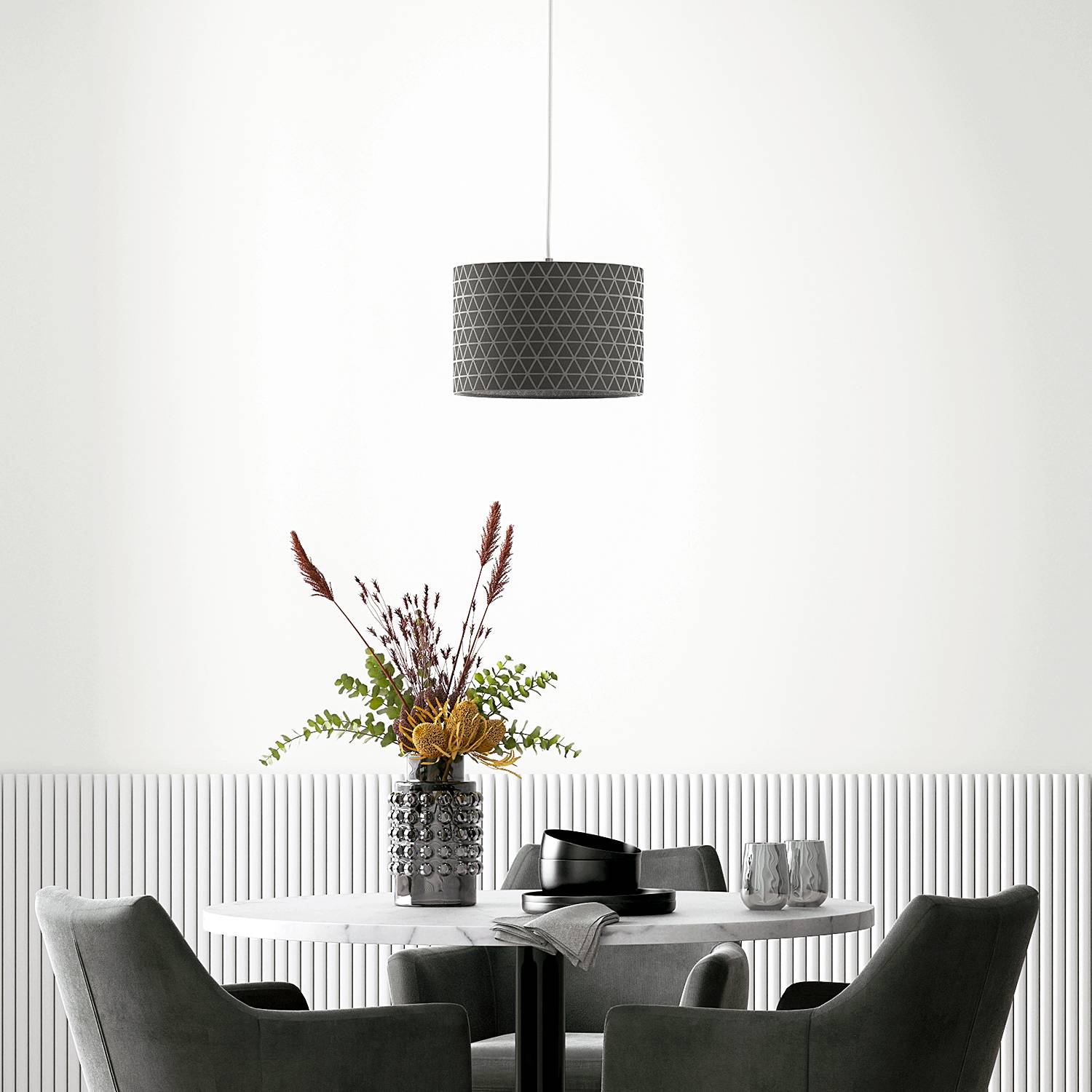home24 Pendelleuchte Antique 30 x 30 x 120cm Schwarz Samt E27 home24 Pendelleuchte Antique 30 x 30 x 120cm Schwarz Samt E27 von home24