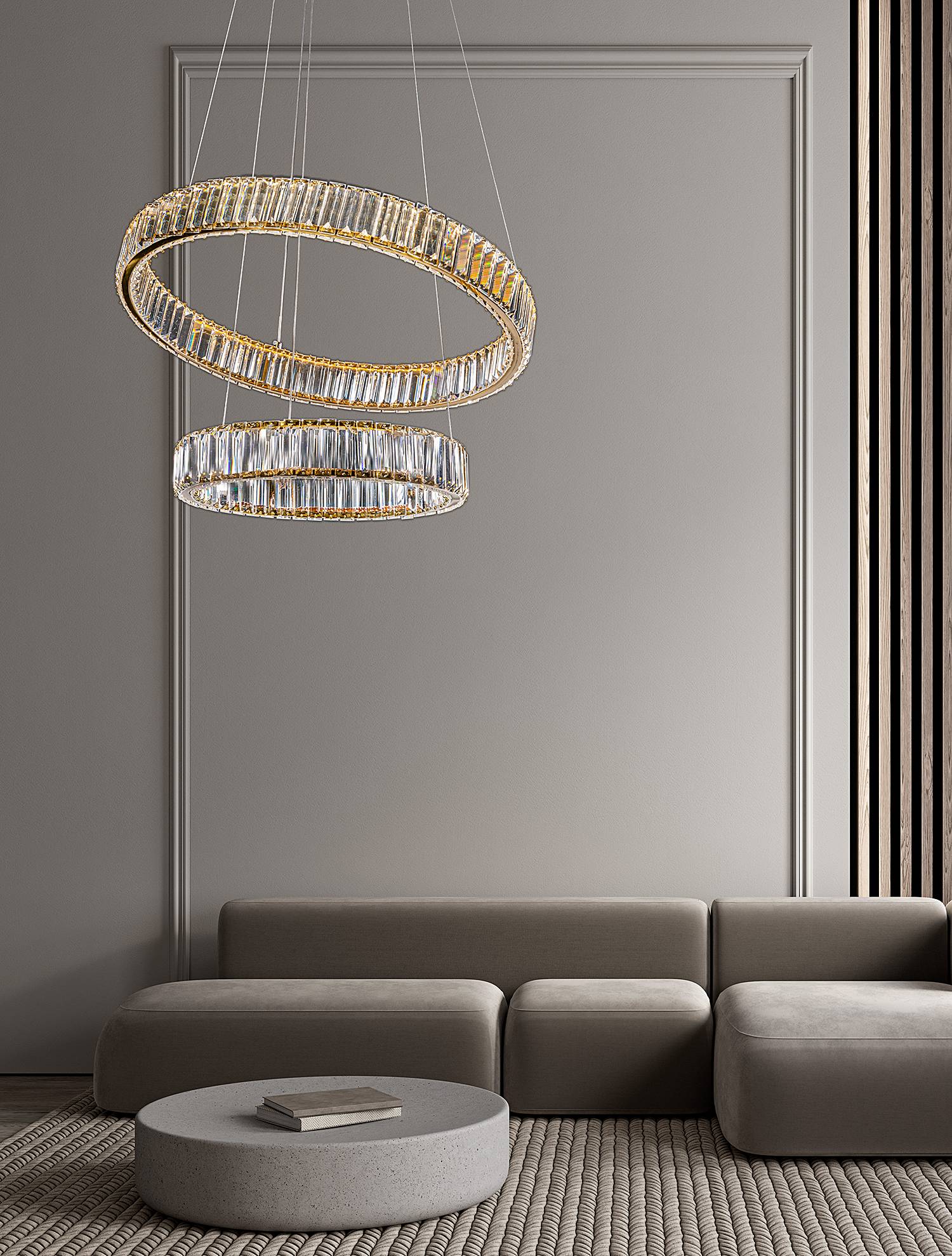 home24 Pendelleuchte Aurelia Typ D Ø 60cm Gold/Gold Kabel ABS, Fassung ABS, Baldachin Aluminium, Gehäuse Leuchte Aluminium Nicht austauschbare LEDs home24 Pendelleuchte Aurelia Typ D Ø 60cm Gold/Gold Kabel ABS, Fassung ABS, Baldachin Aluminium, Gehäuse Leuchte Aluminium Nicht austauschbare LEDs von home24