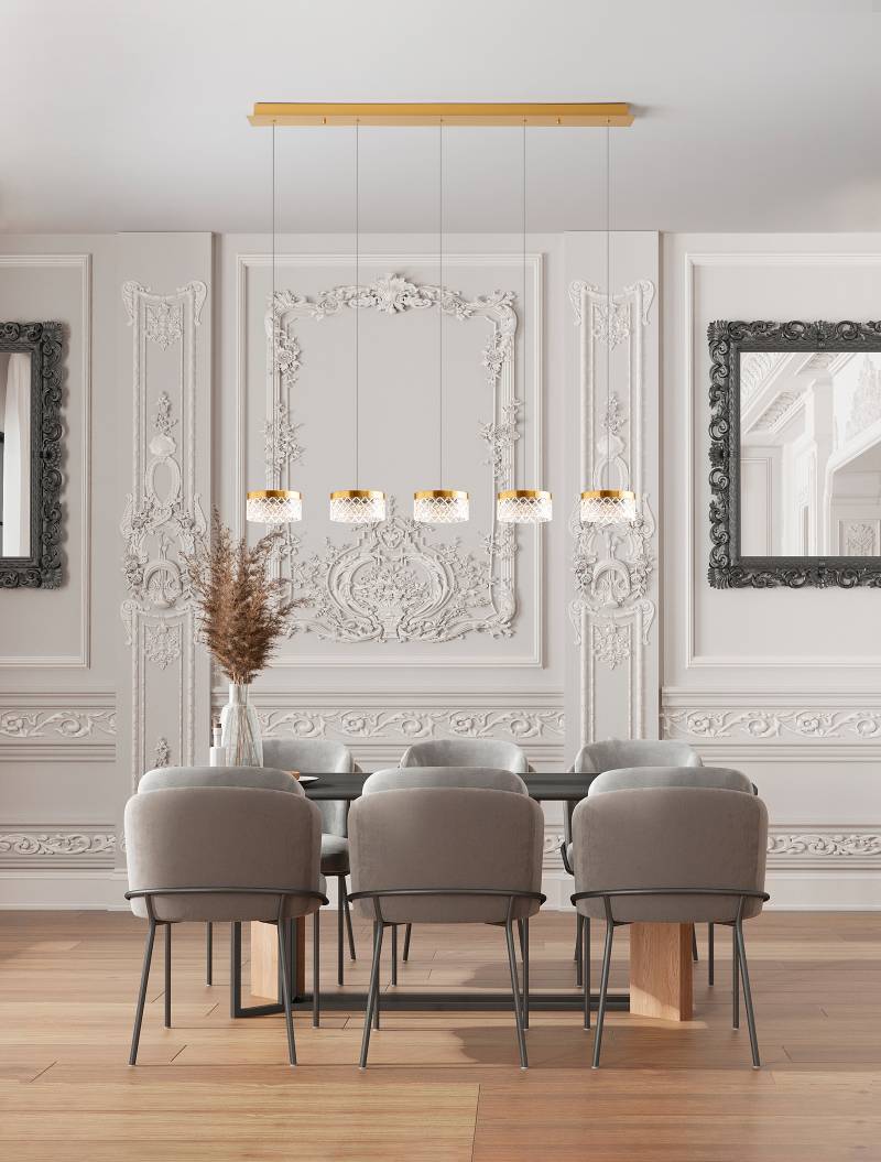 home24 Pendelleuchte Bion Typ C 115 x 120 x 15cm Gold/Gold Kabel ABS, Fassung ABS, Baldachin Aluminium, Gehäuse Leuchte Aluminium Nicht austauschbare home24 Pendelleuchte Bion Typ C 115 x 120 x 15cm Gold/Gold Kabel ABS, Fassung ABS, Baldachin Aluminium, Gehäuse Leuchte Aluminium Nicht austauschbare von home24