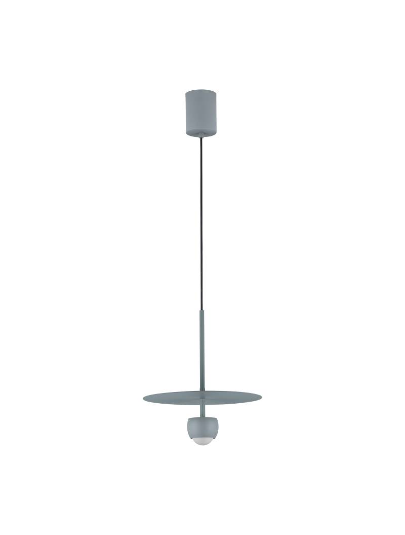 home24 Pendelleuchte Edem Ø 30cm Blau/Grau/Taubengrau Kabel ABS, Fassung ABS, Baldachin Aluminium, Gehäuse Leuchte Aluminium Nicht austauschbare LEDs von home24