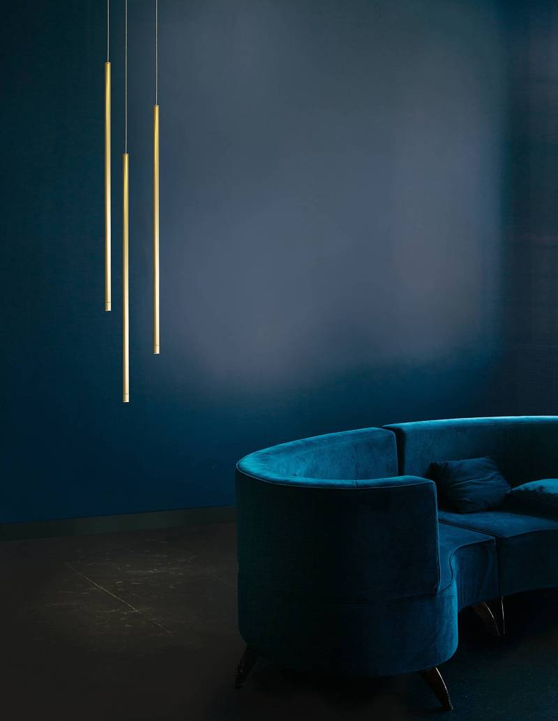 home24 Pendelleuchte Elettra Typ B Ø 1cm Gold/Gold 3 Kabel ABS, Fassung ABS, Baldachin Aluminium, Gehäuse Leuchte Aluminium Nicht austauschbare LEDs home24 Pendelleuchte Elettra Typ B Ø 1cm Gold/Gold 3 Kabel ABS, Fassung ABS, Baldachin Aluminium, Gehäuse Leuchte Aluminium Nicht austauschbare LEDs von home24