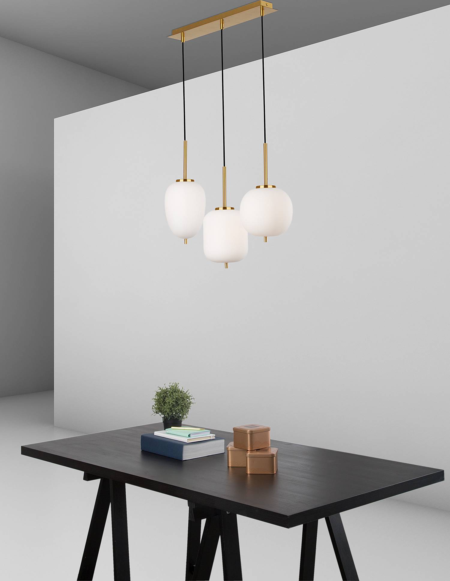 home24 Pendelleuchte Lato Typ E 9 x 120 x 53cm Gold/Gold Kabel ABS, Fassung ABS, Baldachin Aluminium, Gehäuse Leuchte Aluminium LED/Smart home24 Pendelleuchte Lato Typ E 9 x 120 x 53cm Gold/Gold Kabel ABS, Fassung ABS, Baldachin Aluminium, Gehäuse Leuchte Aluminium LED/Smart von home24