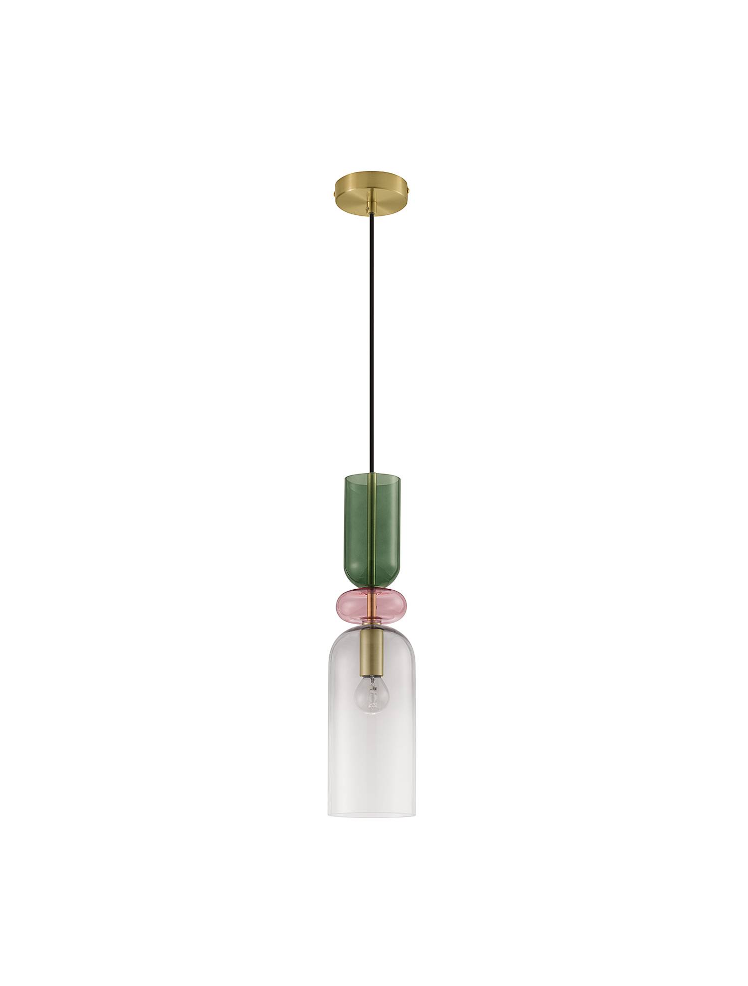 home24 Pendelleuchte Murano Typ D Ø 11cm Pink/Grün/Multicolor Kabel ABS, Fassung ABS, Baldachin Aluminium, Gehäuse Leuchte Aluminium LED/Smart home24 Pendelleuchte Murano Typ D Ø 11cm Pink/Grün/Multicolor Kabel ABS, Fassung ABS, Baldachin Aluminium, Gehäuse Leuchte Aluminium LED/Smart von home24