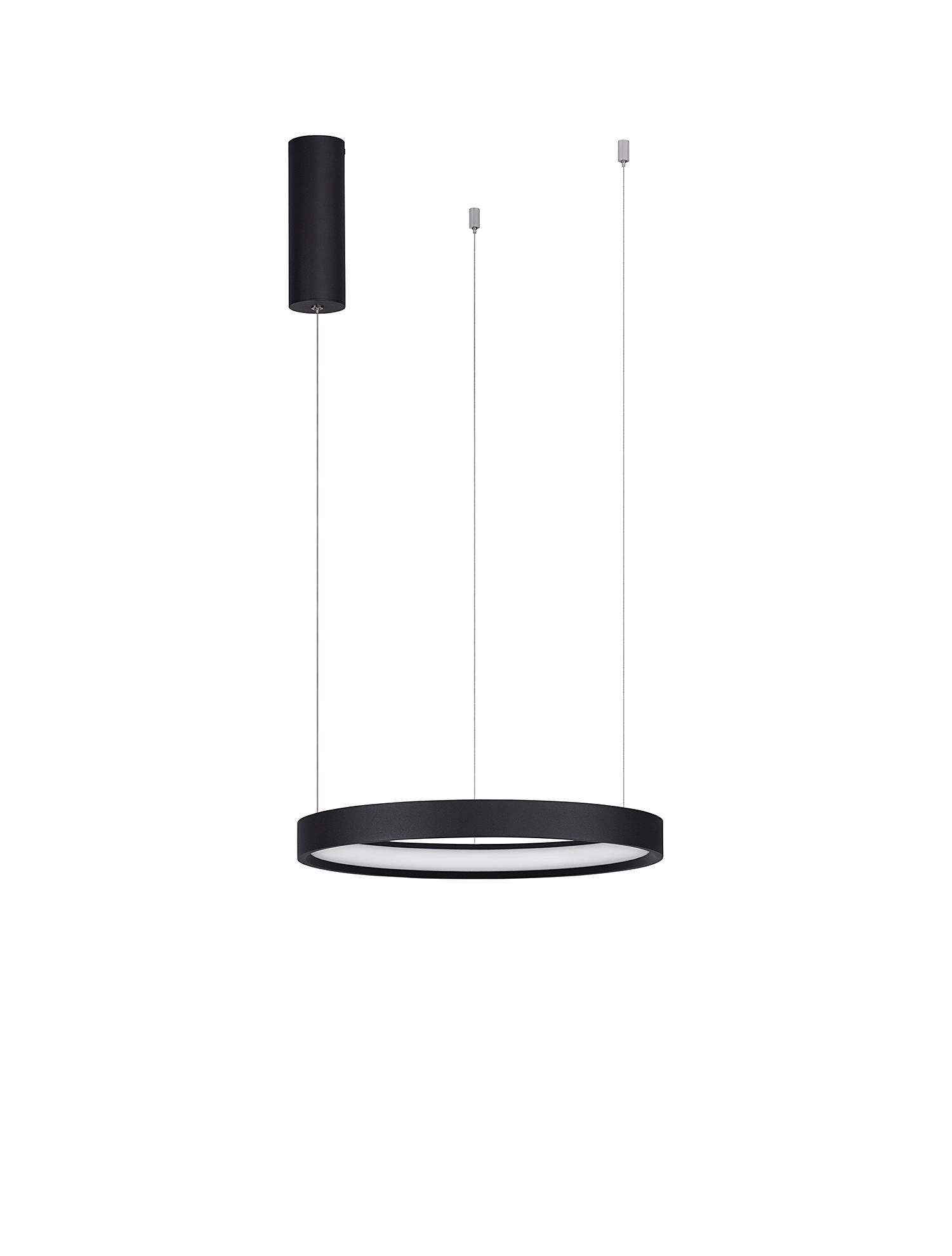 home24 Pendelleuchte Perrine Ø 40cm Schwarz/Schwarz Kabel ABS, Fassung ABS, Baldachin Aluminium, Gehäuse Leuchte Aluminium Nicht austauschbare LEDs home24 Pendelleuchte Perrine Ø 40cm Schwarz/Schwarz Kabel ABS, Fassung ABS, Baldachin Aluminium, Gehäuse Leuchte Aluminium Nicht austauschbare LEDs von home24