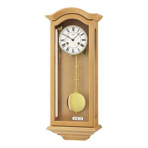 home24 Pendelwanduhr Pium Massivholz Erle 26 x 66 x 15cm Holz/Messing von home24