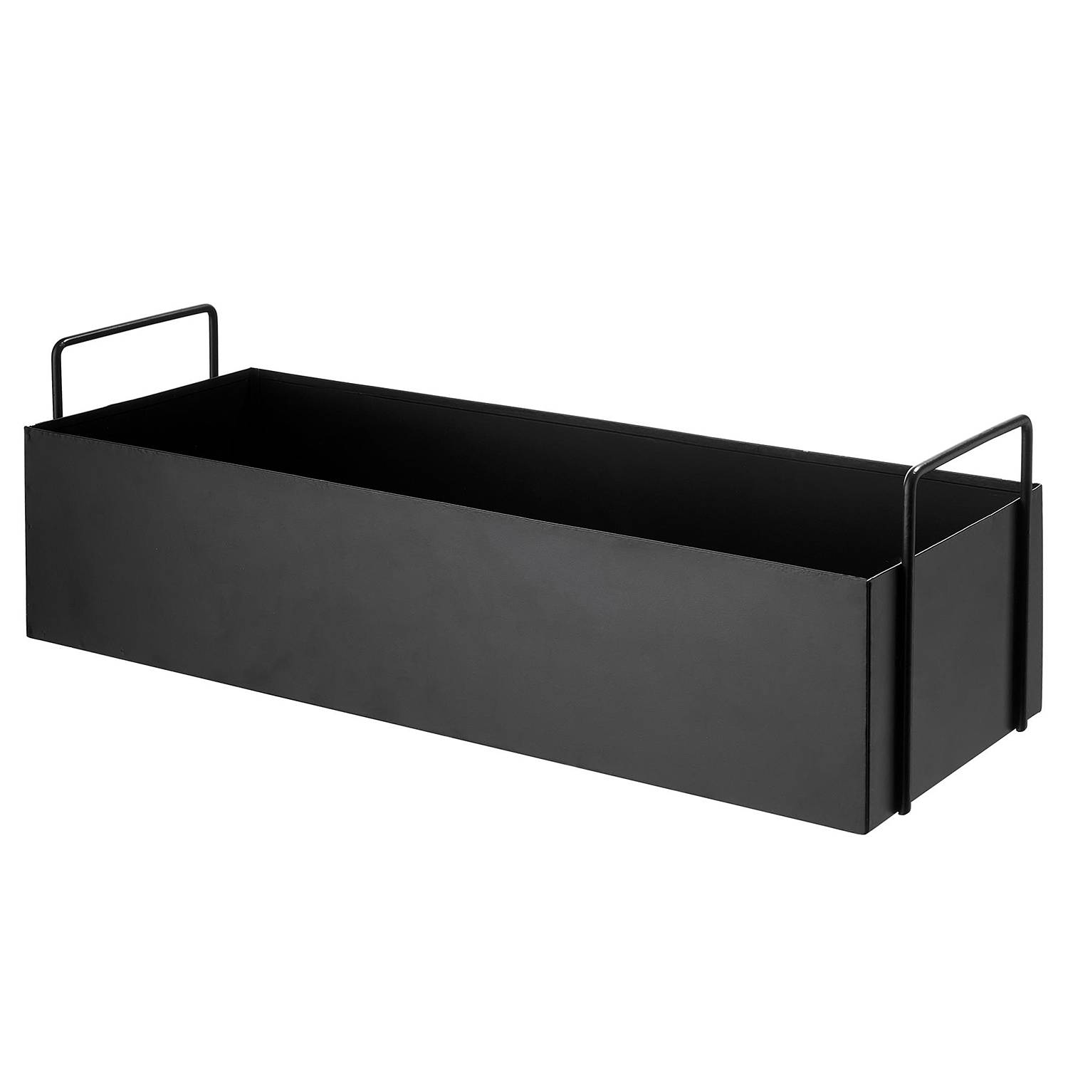 home24 Pflanzkasten 2er-Set 45 x 16 x 17cm Schwarz/Schwarz von home24