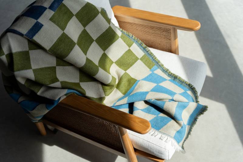 home24 Plaid Checker 170 x 1 x 130cm Blau/Blau/Grün Polyester home24 Plaid Checker 170 x 1 x 130cm Blau/Blau/Grün Polyester von home24