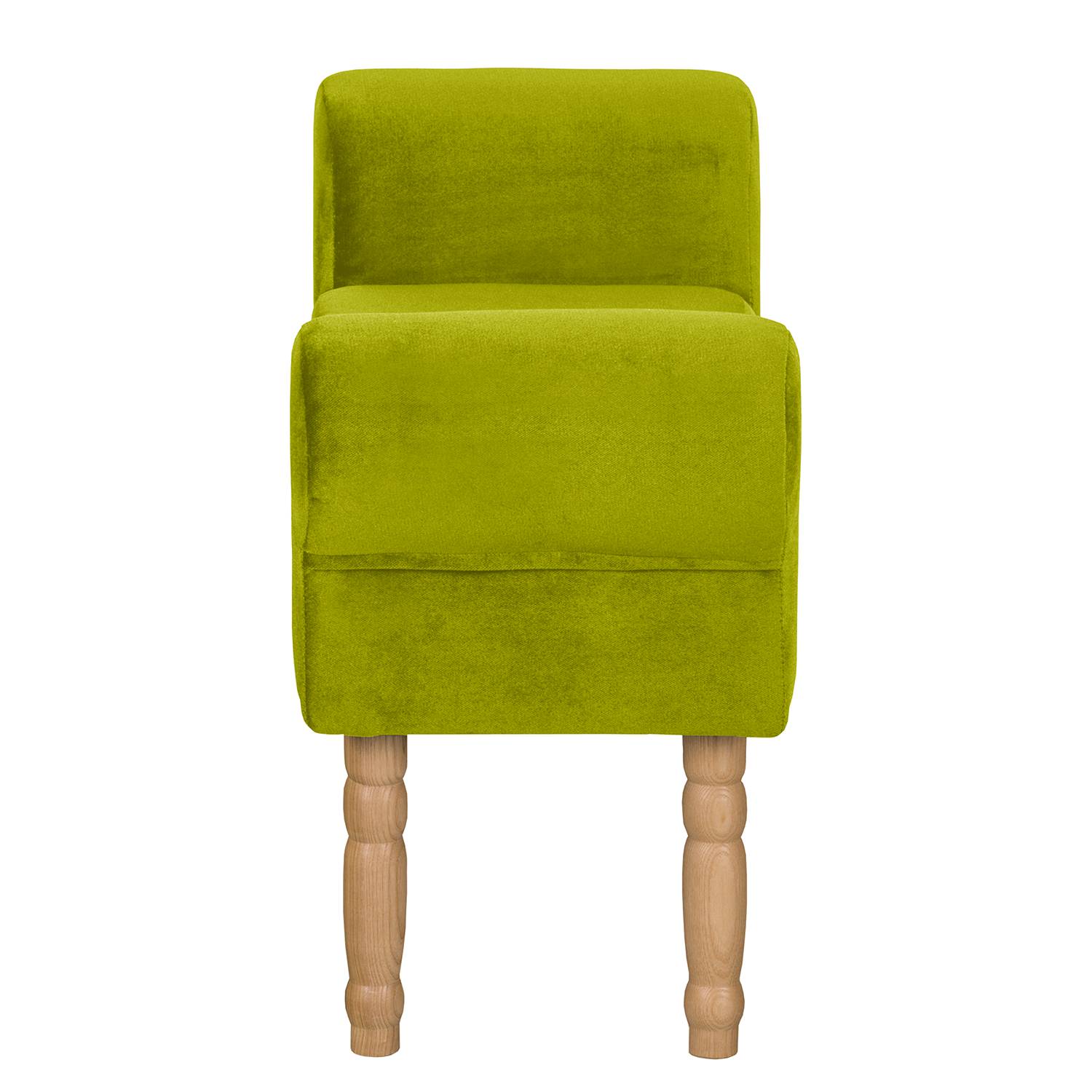 home24 Polsterbank Samt 101 x 51 x 33cm Grün/Grün von home24