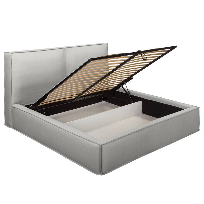 home24 Polsterbett 220 x 200cm Flachgewebe Desna Grau ohne Matratze 1 Bettkasten 150 cm home24 Polsterbett 220 x 200cm Flachgewebe Desna Grau ohne Matratze 1 Bettkasten 150 cm von home24