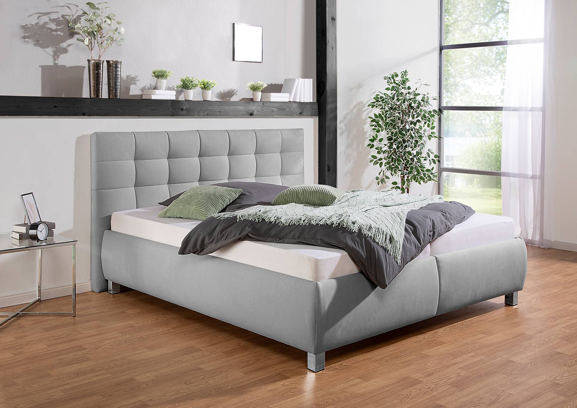home24 Polsterbett Caronia mit Matratze 180 x 200cm Webstoff Ramse Grau H2 Bonellfederkernmatratze home24 Polsterbett Caronia mit Matratze 180 x 200cm Webstoff Ramse Grau H2 Bonellfederkernmatratze von home24