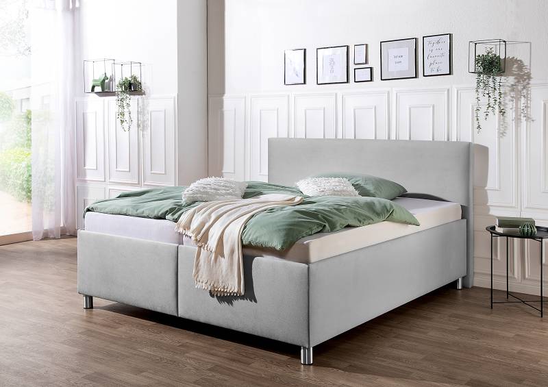 home24 Polsterbett Gardini mit Matratze 200 x 200cm Microfaser Soile Grau H4 Tonnentaschenfederkernmatratze home24 Polsterbett Gardini mit Matratze 200 x 200cm Microfaser Soile Grau H4 Tonnentaschenfederkernmatratze von home24