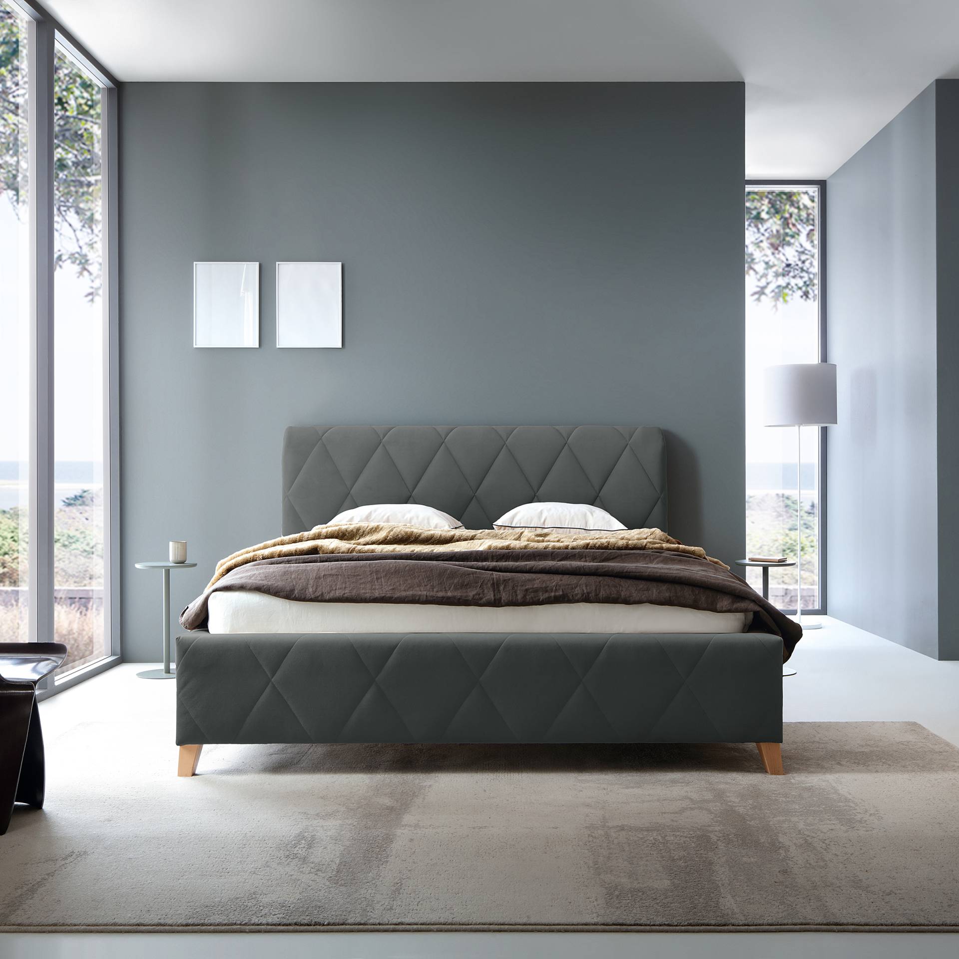 home24 Polsterbett Lubicz mit Stauraum 120 x 200cm Samt Vaia Grau home24 Polsterbett Lubicz mit Stauraum 120 x 200cm Samt Vaia Grau von home24