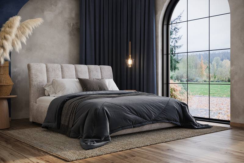 home24 Polsterbett Richie 180 x 200cm Flachgewebe Nea Grau von home24