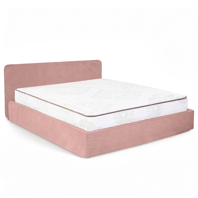 home24 Polsterbett basic 140 x 200cm Chenille Roselia Pink Kein Bettkasten von home24