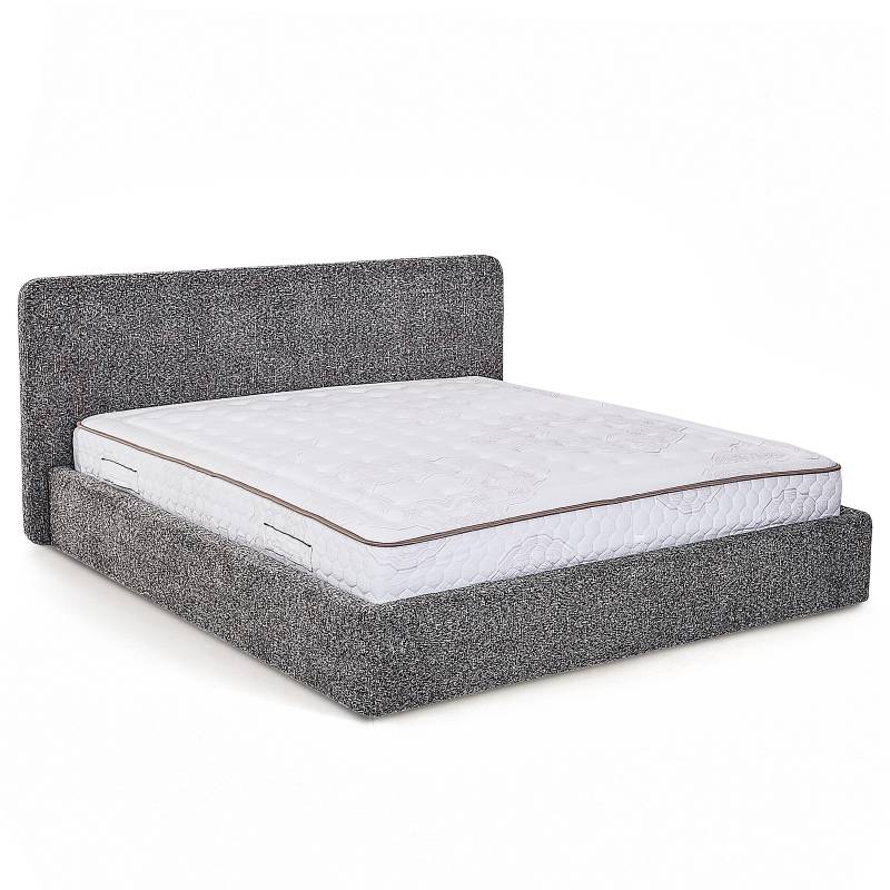 home24 Polsterbett basic 180 x 200cm Strukturstoff Trinu Braun Kein Bettkasten von home24