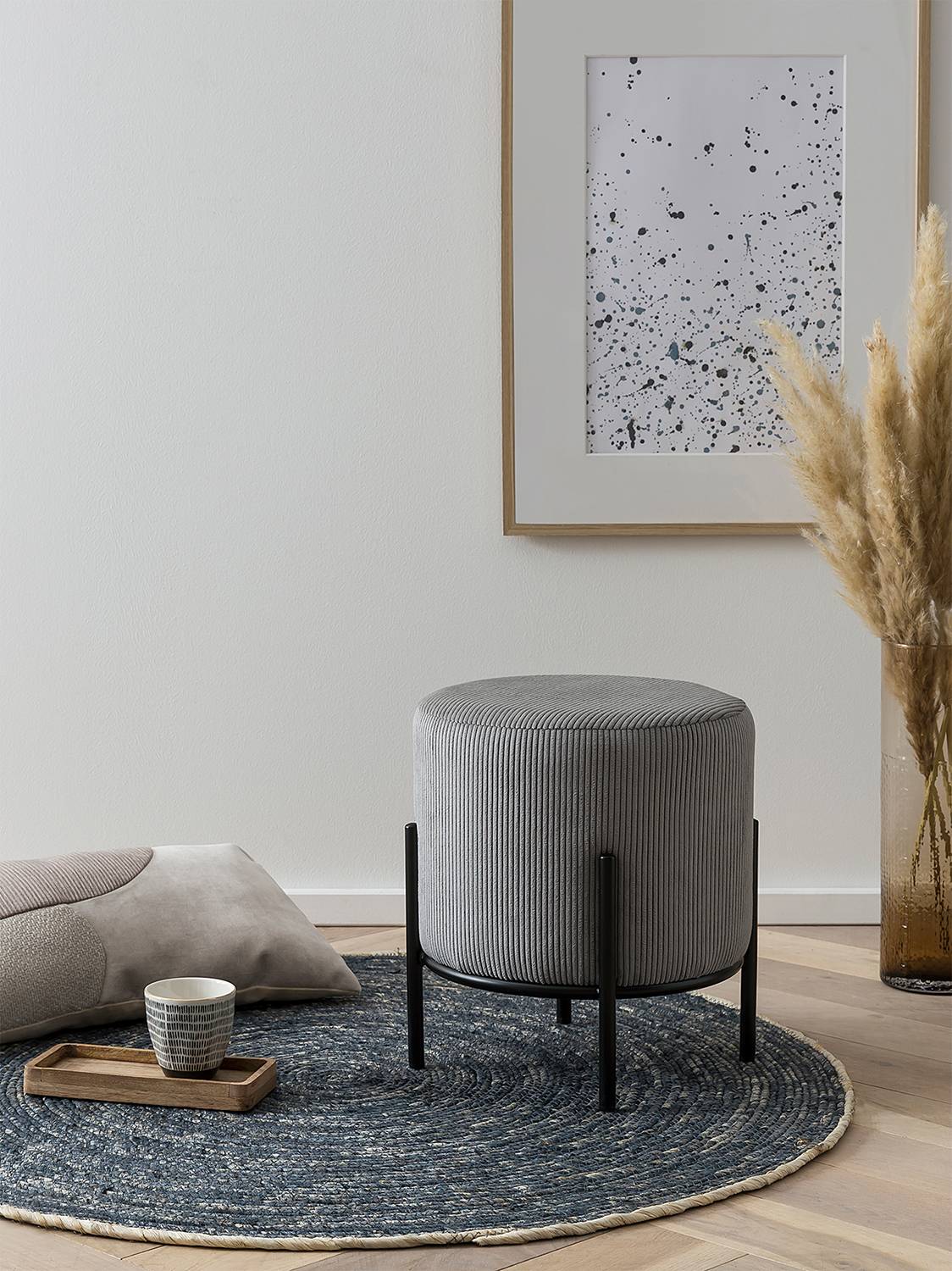 home24 Polsterhocker Bumyra Typ B 35 x 38 x 35cm Grau/Grau Schwarz Mischgewebe home24 Polsterhocker Bumyra Typ B 35 x 38 x 35cm Grau/Grau Schwarz Mischgewebe von home24
