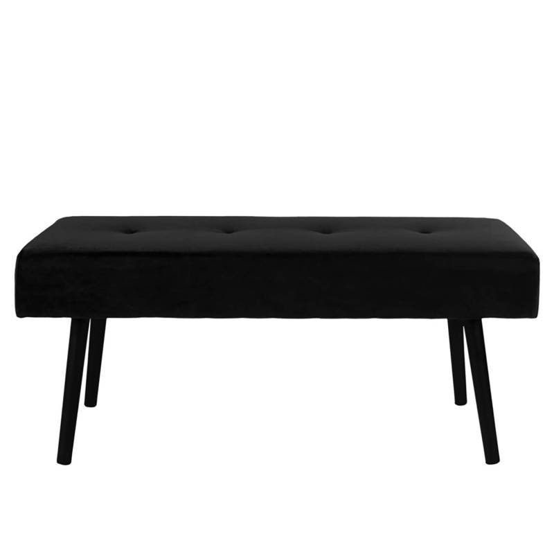 home24 Polsterhocker Flaviac 100 x 44 x 35cm Schwarz/Schwarz von home24