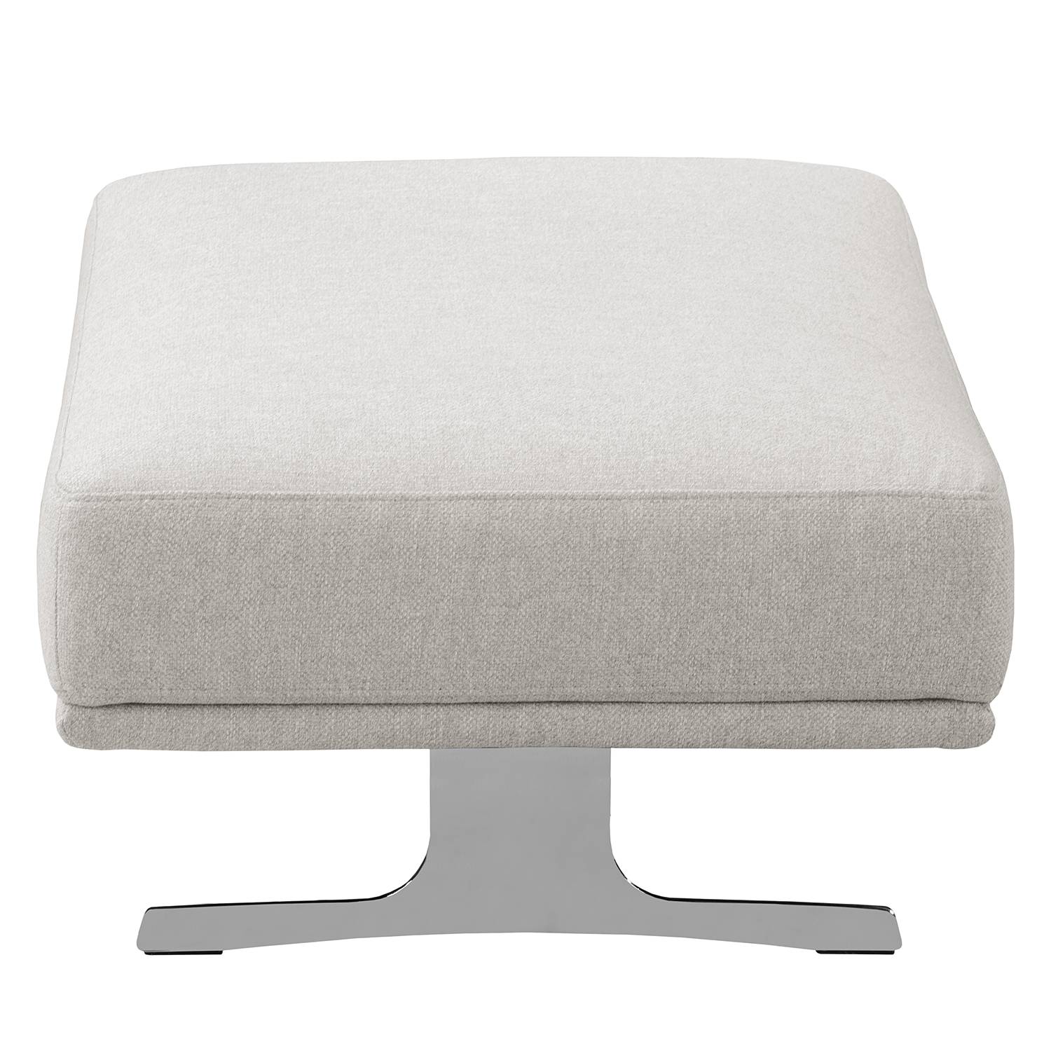 home24 Polsterhocker Hendra II 100 x 43 x 65cm Grau/Lichtgrau Webstoff Delea: Hellgrau von home24